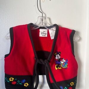 Vintage Disney Red Embroidered Vest